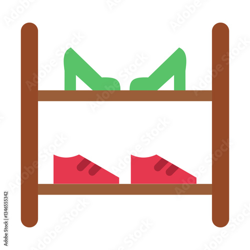 Shoe rack Vector Design Icon Style