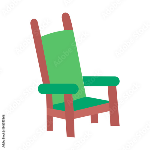 High-back chair Vector Design Icon Style