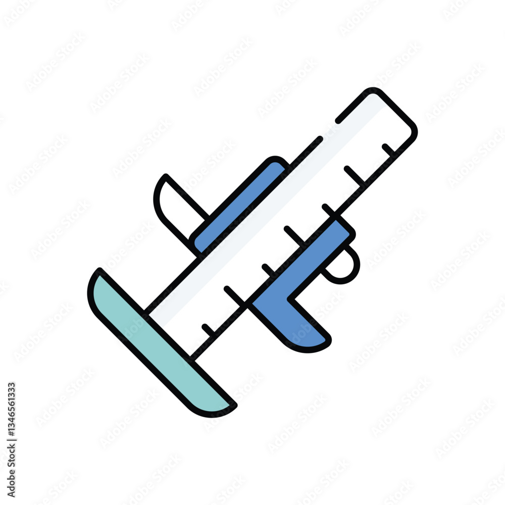 Vernier vector icon stock illustration Vernier vector icon stock illustration