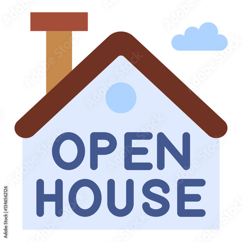 Open House Vector Design Icon Style
