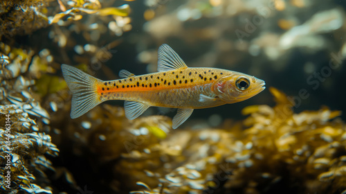 Aquatic Beauty: A Speckled Dace Glides Through Its Habitat