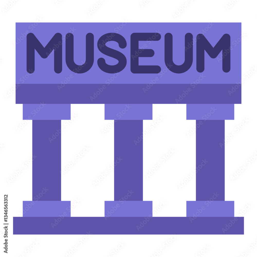 Museum Vector Design Icon Style Museum Vector Design Icon Style