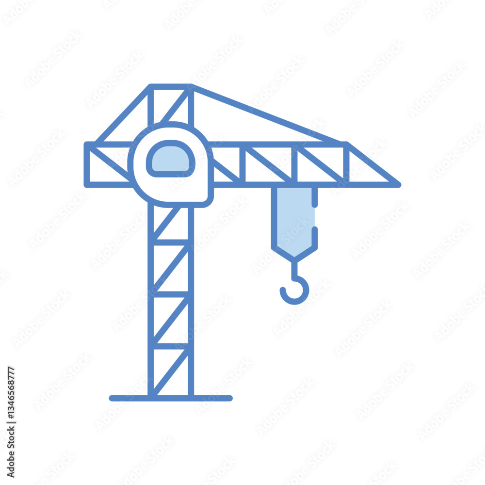Crane vector icon stock illustration Crane vector icon stock illustration