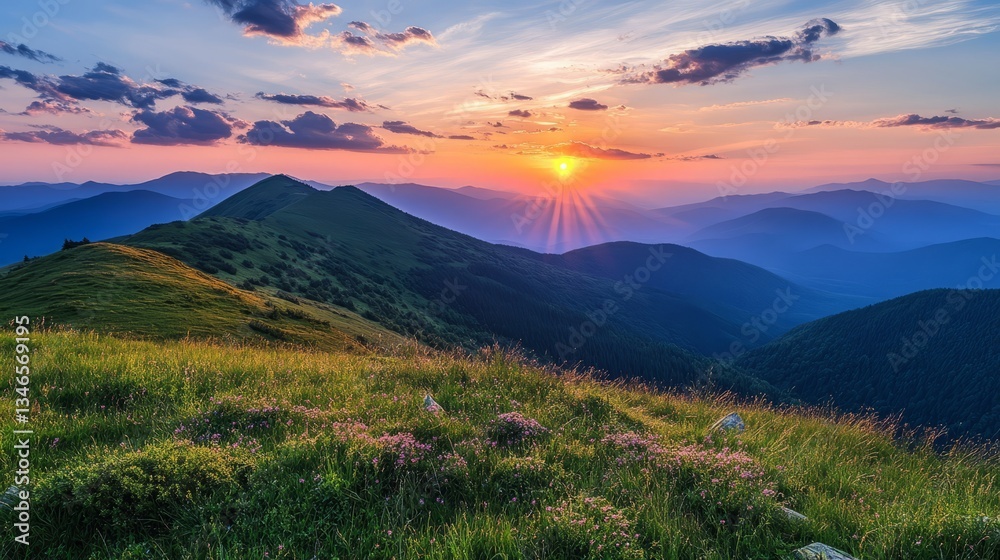 Generic Vibrant Mountain Scene High Landscape Resolution Generic Vibrant Mountain Scene High Landscape Resolution