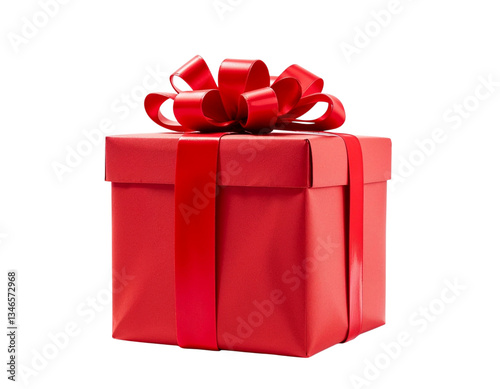 red gift box with ribbon