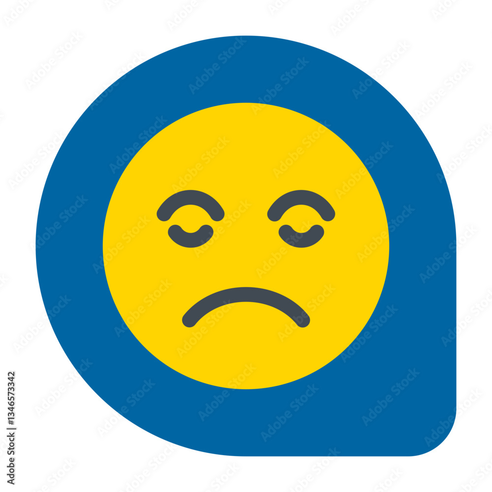 Fototapeta premium Sad Face Vector Design Icon Style