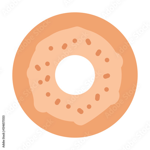 Bagel Vector Design Icon Style