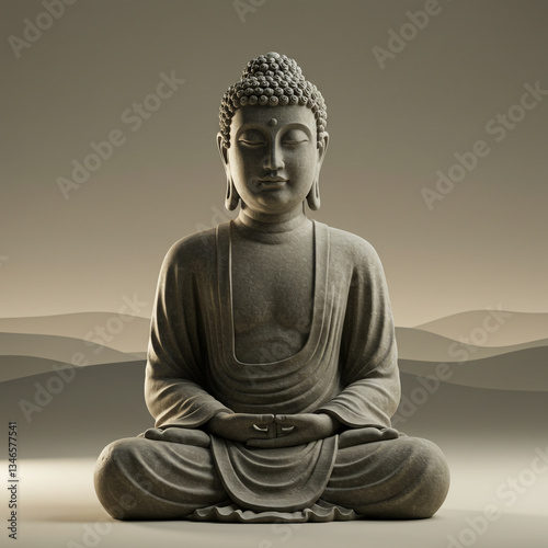 Meditating Buddha Statue wi...