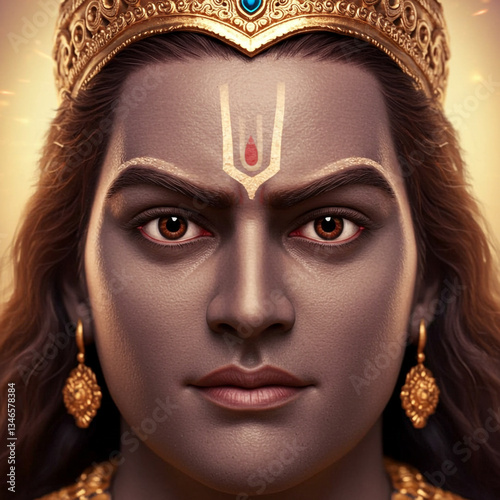 Portrait of Lord Krishna wi...