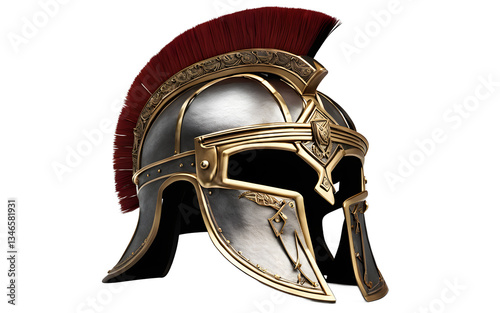 Obraz na płótnie Roman gladiator helmet with cheek guards isolated on a empty plain background