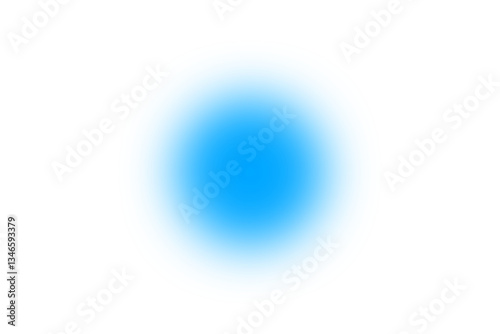 Captivating Blue Circle on Transparent Background | Minimalist Elegance with Blurred Modern Aesthetics