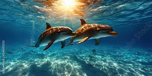 Graceful Dolphins in Motion Banner