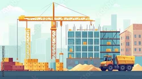 Construction Site City Building