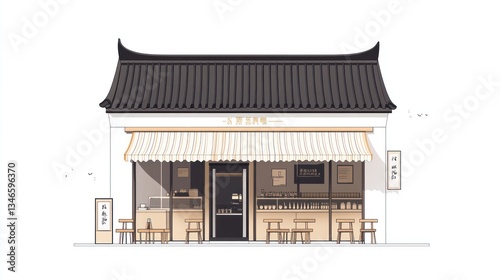 Asian Style Bakery Shop Front Exterior