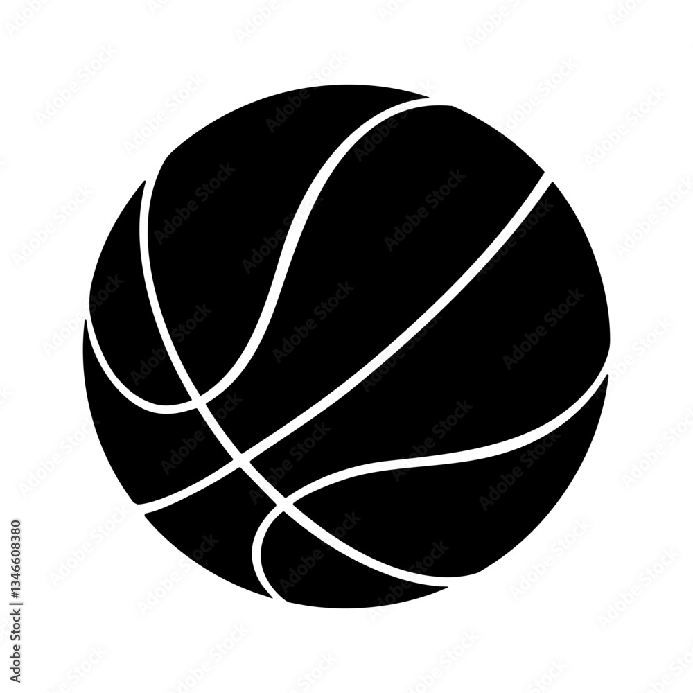 Fototapeta premium Basketball silhouette icon symbol logo. vector illustration