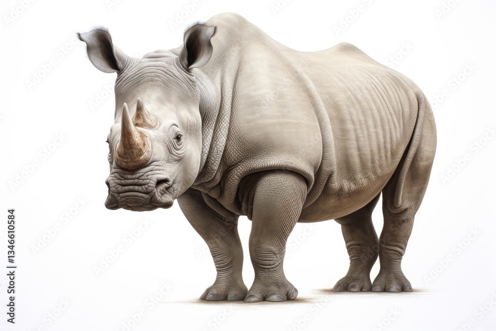 Fototapeta premium Wildlife animal mammal rhino.