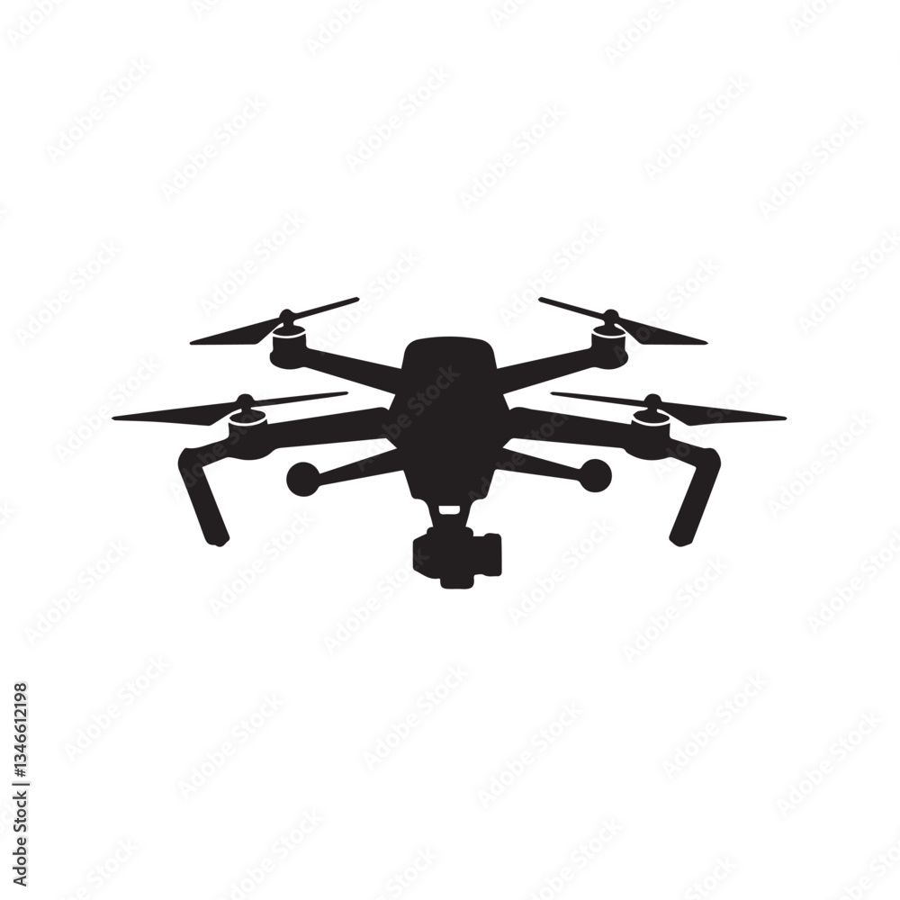 Drone Silhouette Logo – Aerial Photography & Surveillance Icon.
Drone Silhouette Logo – Aerial Photography & Surveillance Icon.