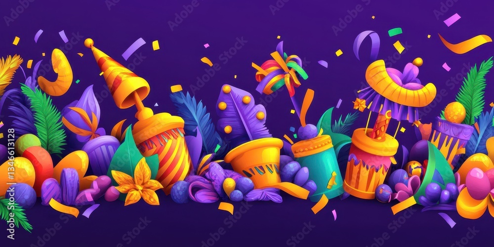 Fototapeta premium Mardi Gras Banner