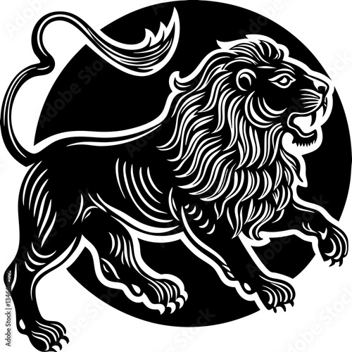 Wallpaper Mural Jumping Lion Silhouette Torontodigital.ca