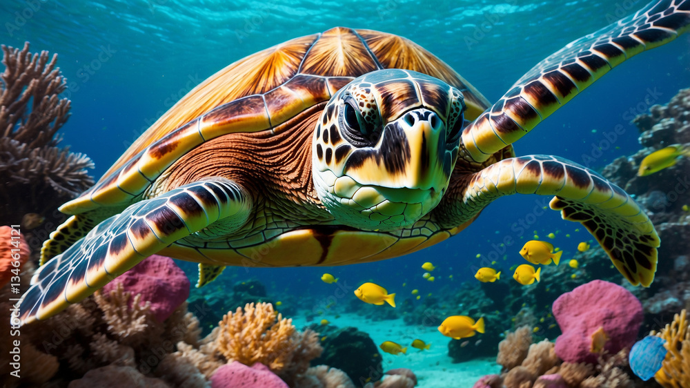 Obraz premium green sea turtle