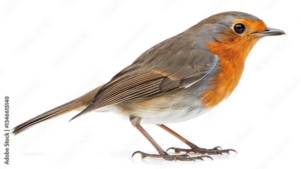 European Robin Bird Detailed Closeup View Wildlife Photography Nature Animal European Robin Bird Detailed Closeup View Wildlife Photography Nature Animal