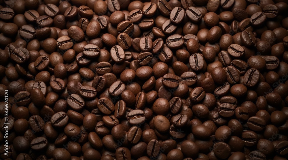 Dark Roasted Coffee Beans - Rich Brown Texture Aromatic Close-Up Food Drink Dark Roasted Coffee Beans - Rich Brown Texture Aromatic Close-Up Food Drink