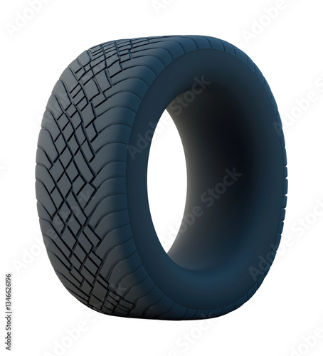 Dark gray tire black showcasing its unique tread pattern PNG on Transparent Background
