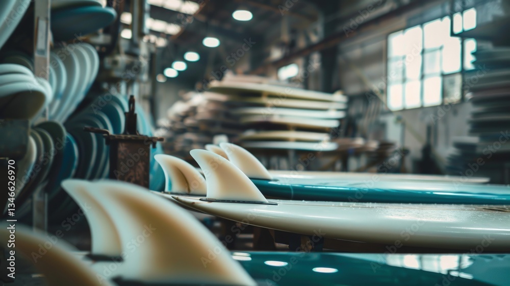 Fototapeta premium The evolution of surfboard materials and their impact on performance
