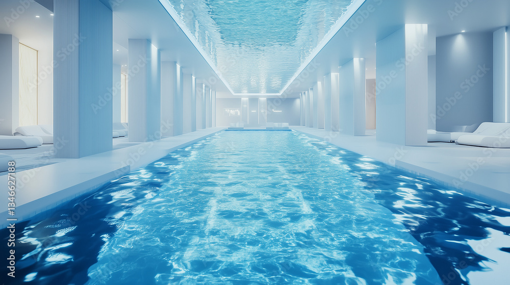 Obraz premium modern natatorium