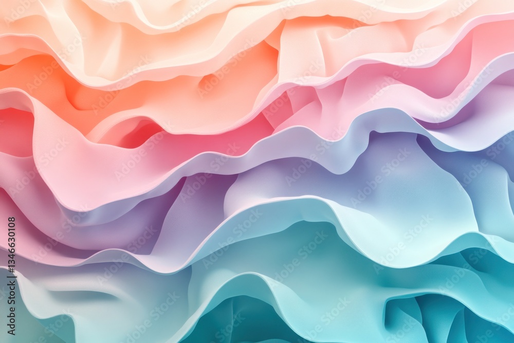 Obraz premium Abstract gradient background with soft mint and peach, gradient teal and violet, featuring a highly detailed, ideal for modern and elegant designs.