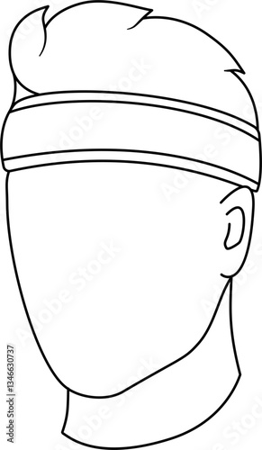 Sweat band outline vector