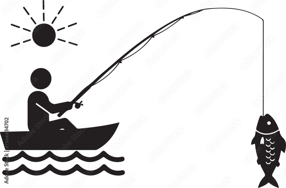 Fototapeta premium fisherman icon or logo isolated sign symbol vector illustration - high quality black style vector icons 