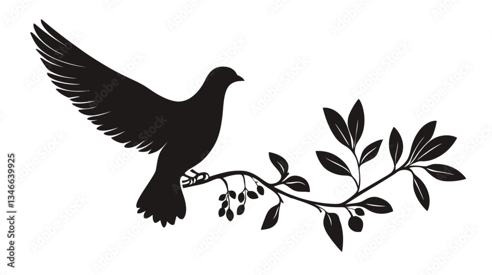 Obraz premium A Flying Dove – Peaceful Symbol of Freedom