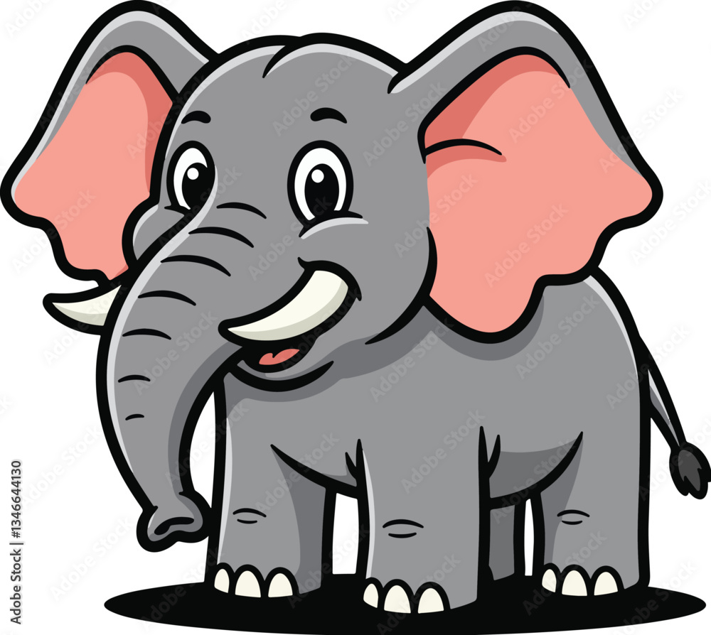 Fototapeta premium Happy Elephant Mascot Illustration