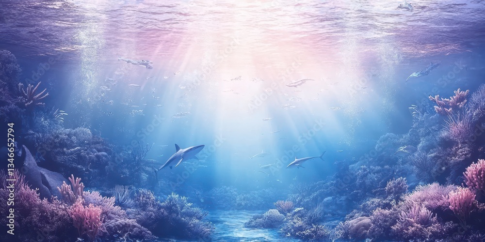 Fototapeta premium Ocean Predator Banner