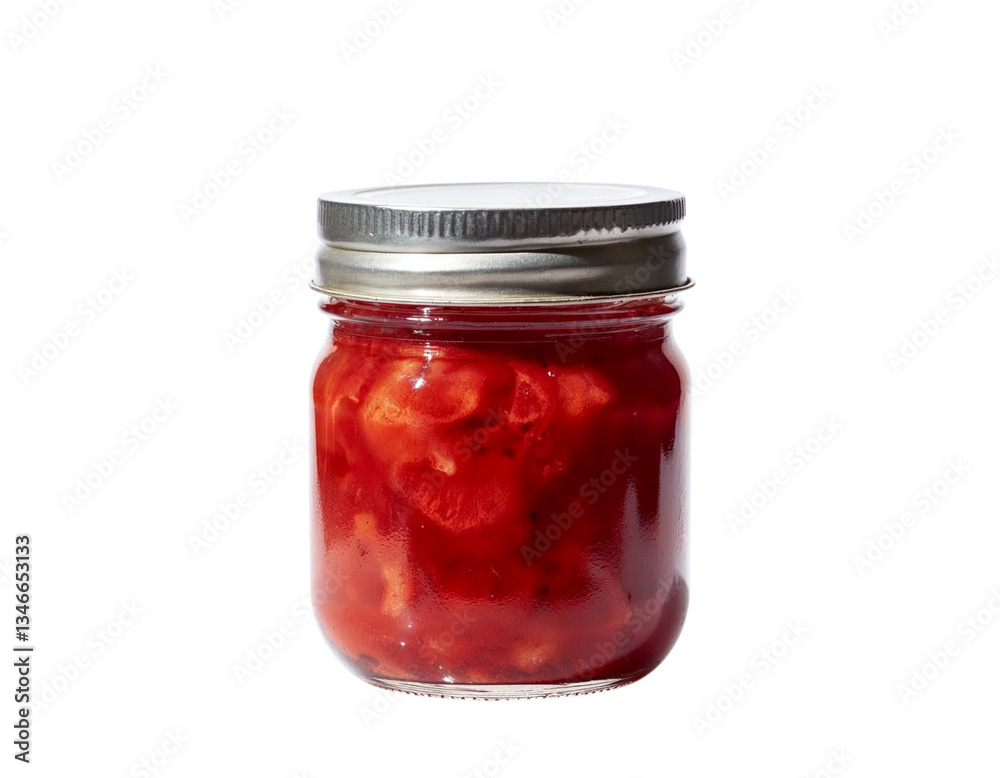 glass jar of preserved tomatoes glass jar of preserved tomatoes