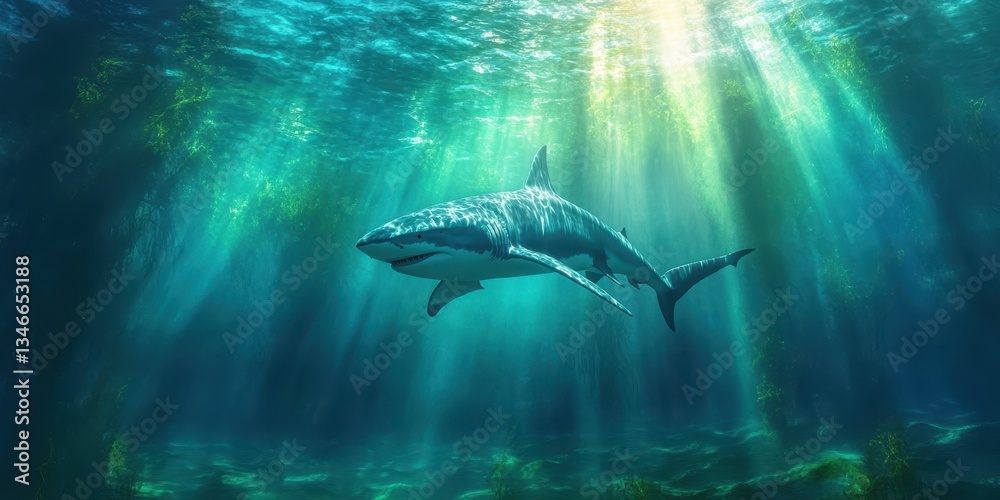 Fototapeta premium Ocean Predator Banner