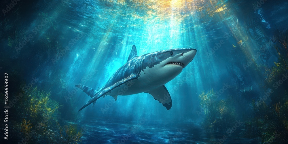 Fototapeta premium Ocean Predator Banner