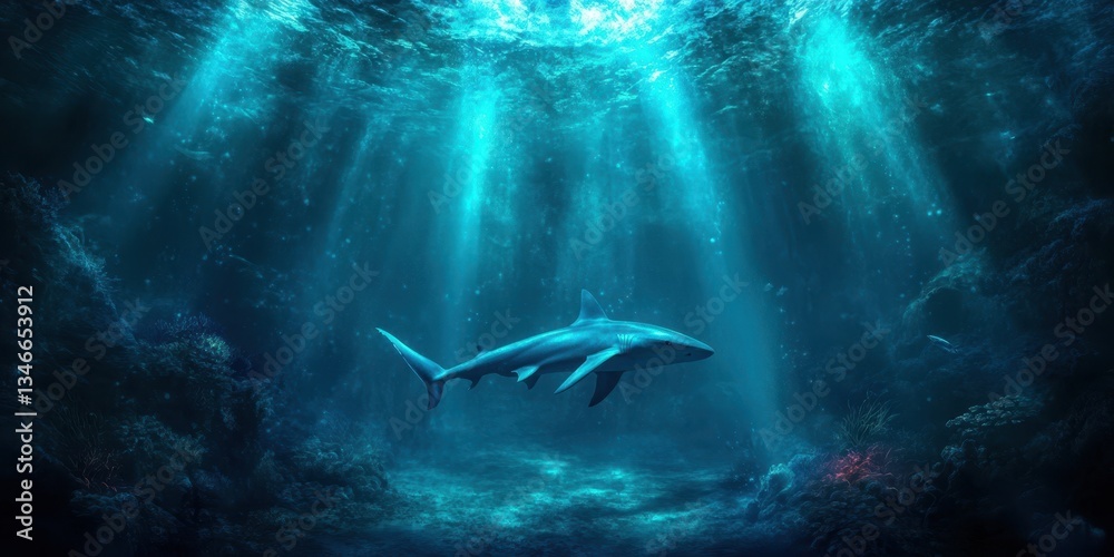 Fototapeta premium Ocean Predator Banner