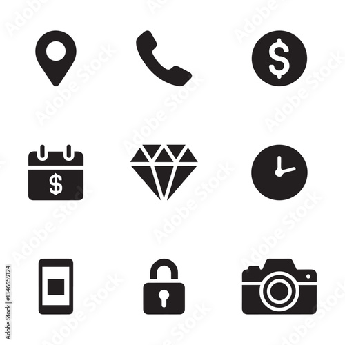 Web Icons Set for Technology and Communication