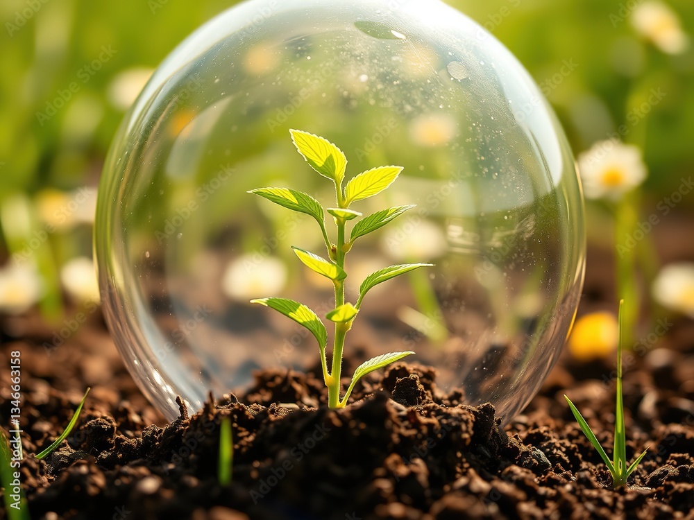 Growth from Within: Seedling in Lightbulb, Meadow Soil Growth from Within: Seedling in Lightbulb, Meadow Soil