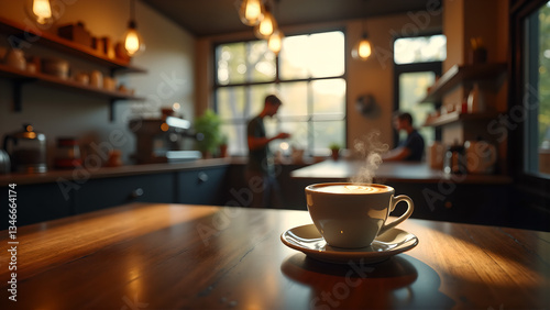 cup of coffee on a table