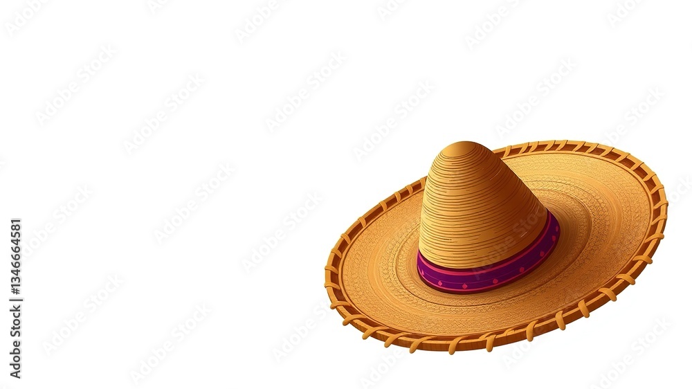 Elegant Sombrero PNG for Design Projects with Blank Space Elegant Sombrero PNG for Design Projects with Blank Space