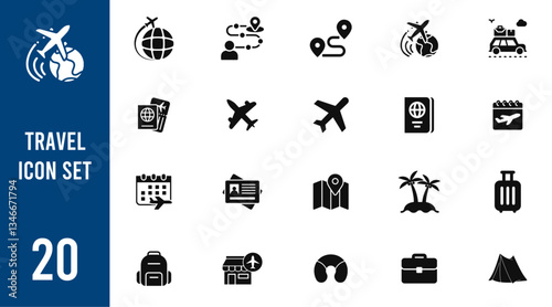 Travel icon set