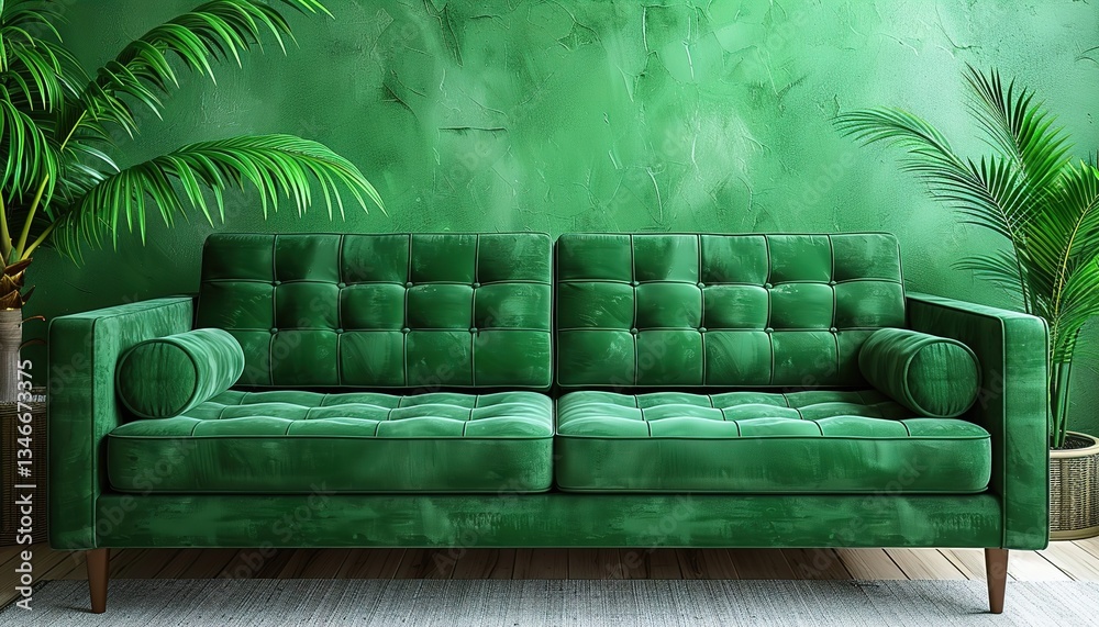 Obraz premium blue sofa in a room
