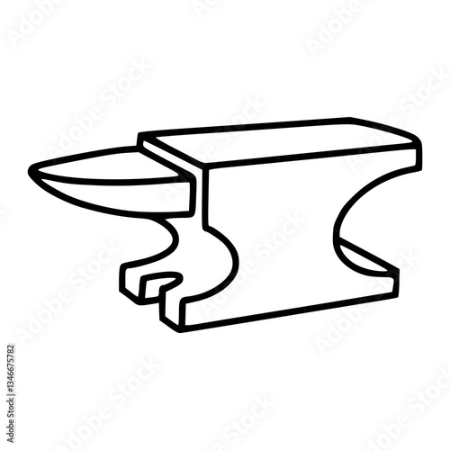simple blacksmith anvil vector drawing