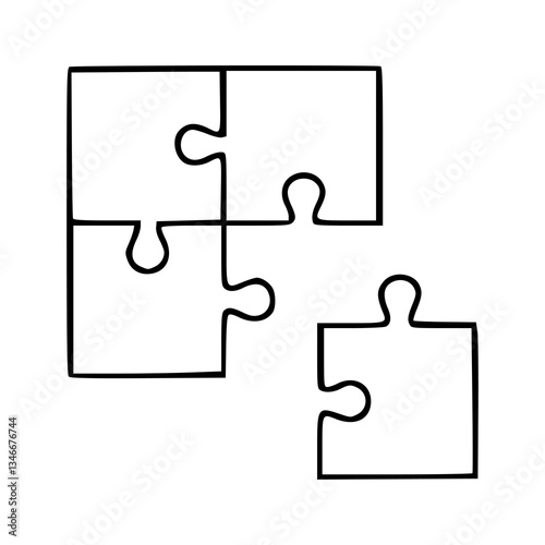 toy puzzle vector drawing