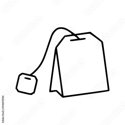 outline of a tea bag