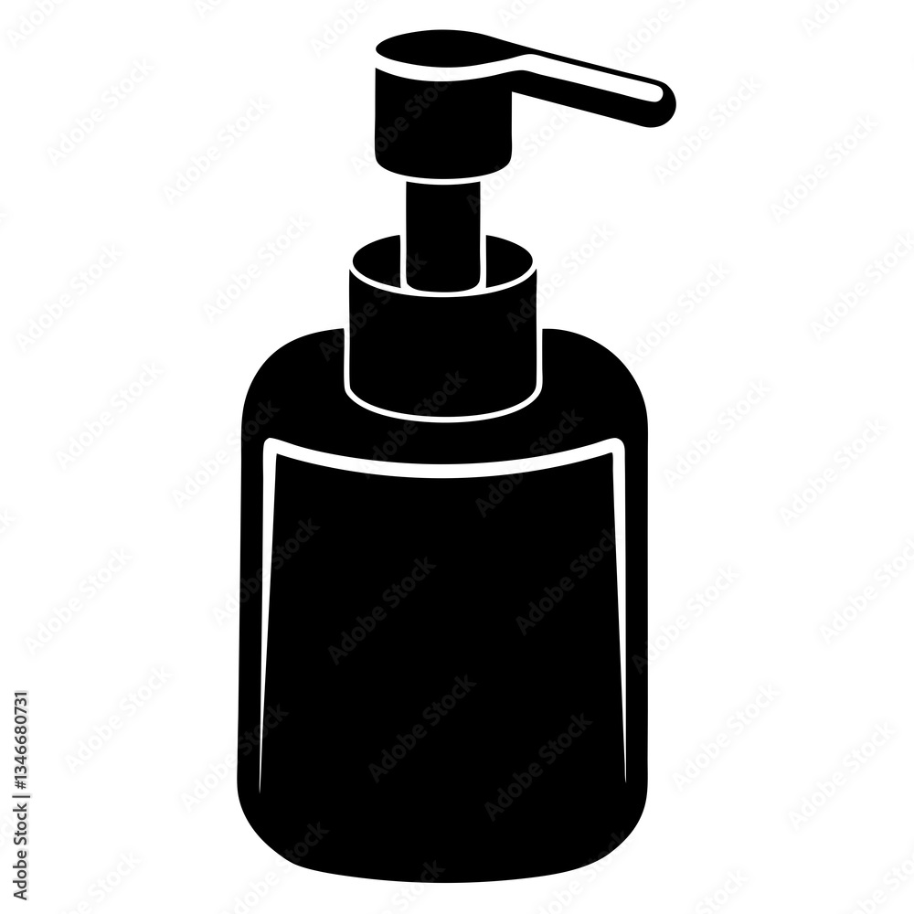 Soap Dispenser Illustration in Black Vector Soap Dispenser Illustration in Black Vector