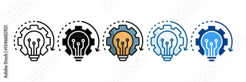 Modernization Icon Set Multiple Style Collection